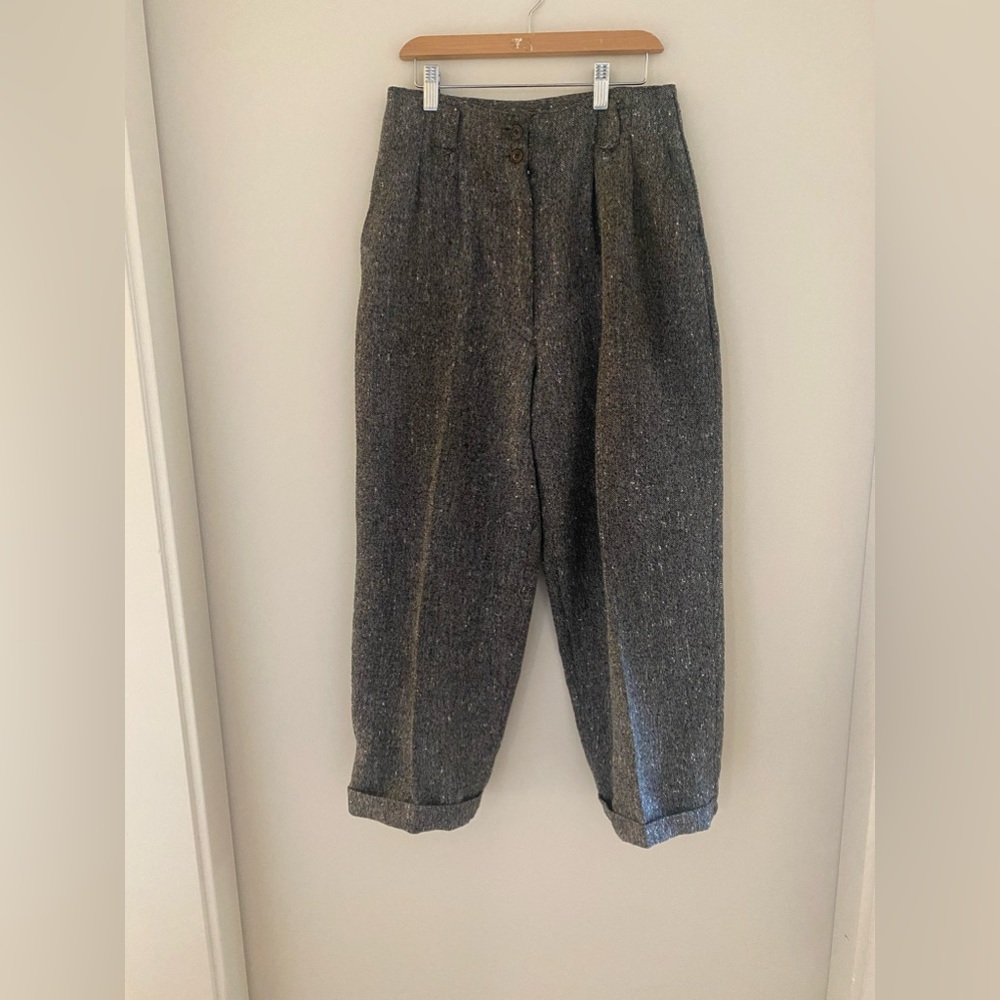 Vintage cropped barrel pants